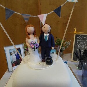 Custom Bride and Groom Figurines Wedding Cake Topper image 10