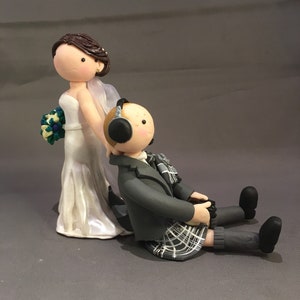 Custom Bride and Groom Figurines Wedding Cake Topper image 8