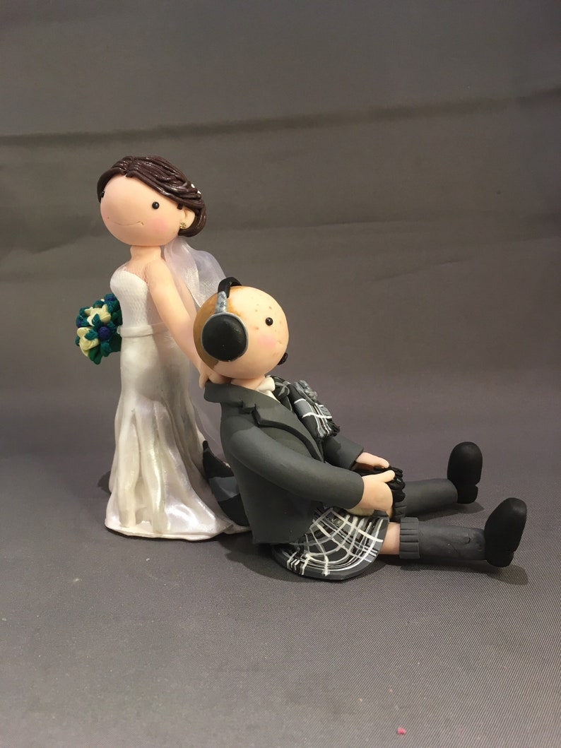 Custom Bride and Groom Figurines Wedding Cake Topper image 8