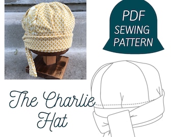 Hat Sewing Pattern, The Charlie Hat, Instant Download PDF Sewing Pattern, Fits all sizes hat