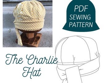 Hat Sewing Pattern, The Charlie Hat, Instant Download PDF Sewing Pattern, Fits all sizes hat