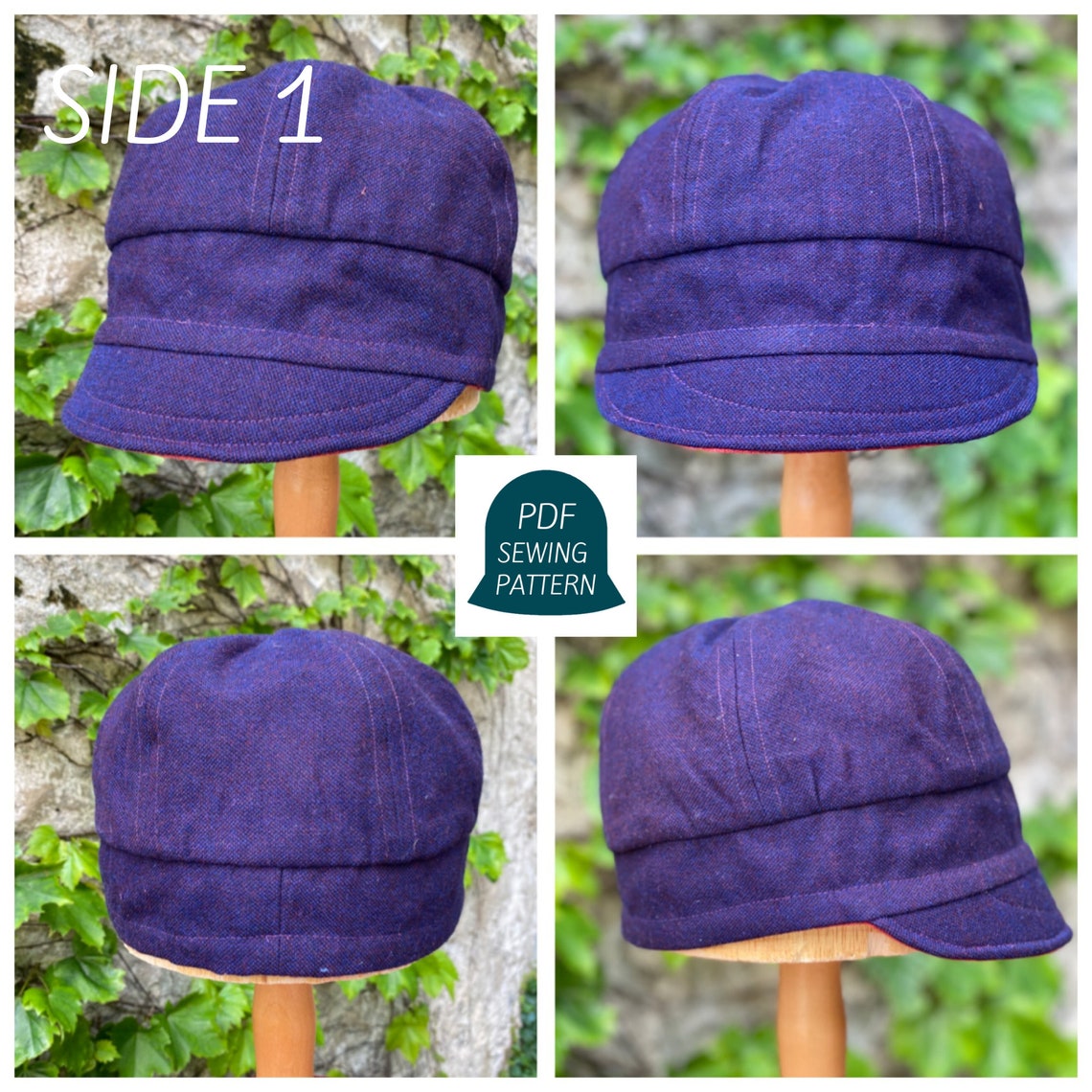 Hat Sewing Pattern, the Anne Hat, Reversible Hat Instant Download PDF