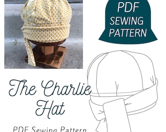 Hat Sewing Pattern, The Charlie Hat, Instant Download PDF Sewing Pattern, Fits all sizes hat