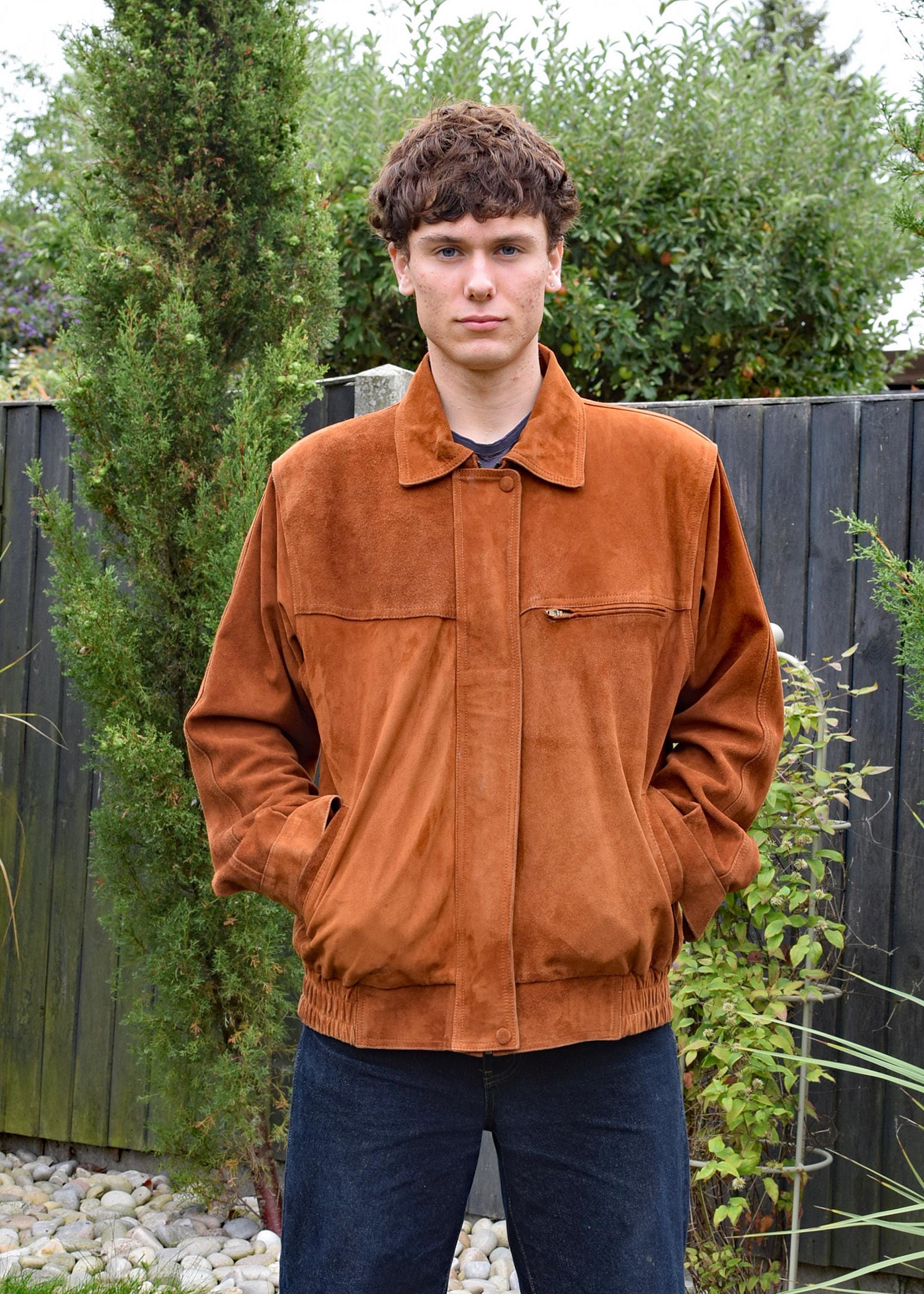 Vintage Lanvin Jacket Bespoke Suede Bomber Tan L - Etsy