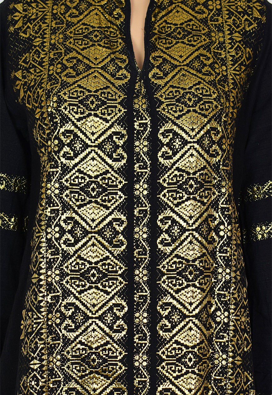 kaftan black and gold