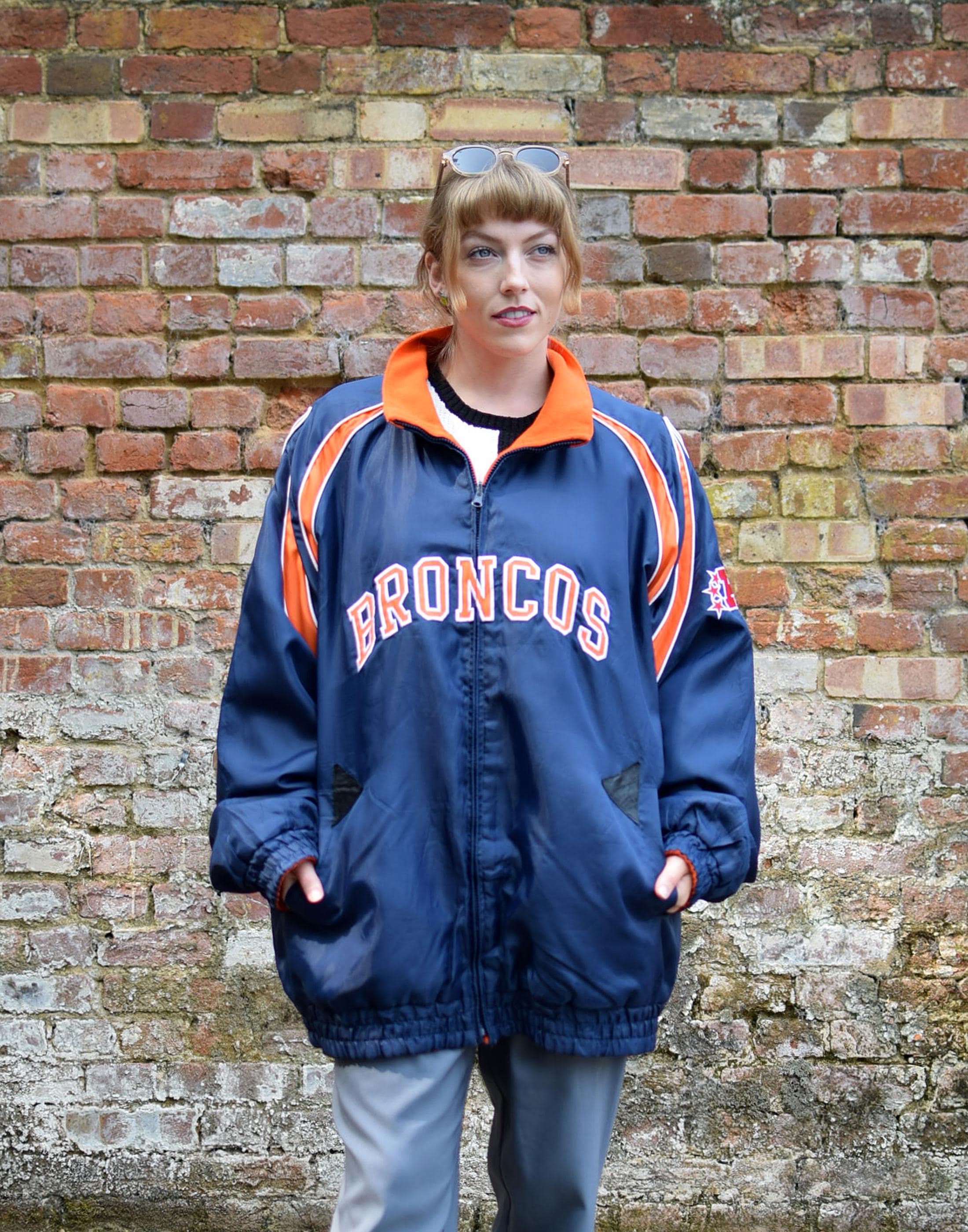 Denver Broncos Majestic MLB Jacket Reversible Baseball Pro Sports
