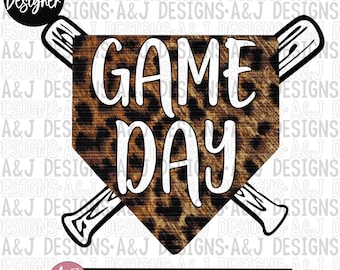 Game Day,Baseball,PNG file for Sublimation printing,DTG printing,leopard,Softball,Baseball clipart
