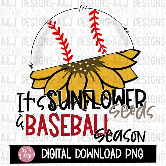 Sunflower Seeds Baseball Season digital Downloadsublimation Etsy