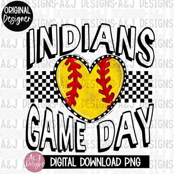 Indians softball game day PNG,png file for sublimation, Sports, softball, Season, Mom, Child, Sports Team ,ajdesigns,