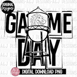 Dragon Game day PNG,png Datei für Sublimation, Sport, Custom Maskottchen, Wasserturm, Mama, Kind, Sport Team ,ajdesigns, 300dpi