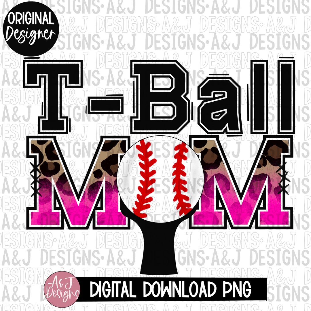 Tball Mom Pink Png,digital Download,baseball Designs,baseball Season
