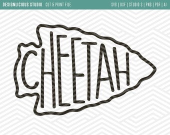 Cortar & Imprimir Archivos / Esquema de Punta de Flecha Cheetah