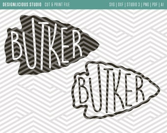 Cut & Print Dateien | Butker Pfeilspitze Outline