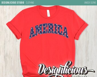T-Shirt | America Navy mit weißen Sternen