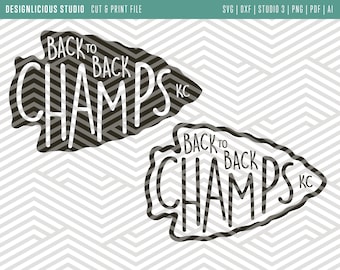 Cut & Print Dateien | Back to Back Champs Pfeilspitze