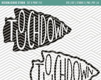 Dateien ausschneiden und drucken | Touchdown Pfeilspitze