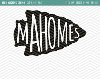 Cut & Print Dateien |  Mahomes Pfeilspitze