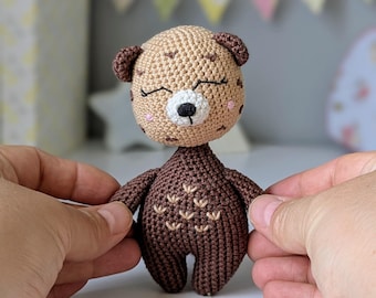 Otter Custom Stuffed Animal: Crochet Baby Toy, First Birthday Gift