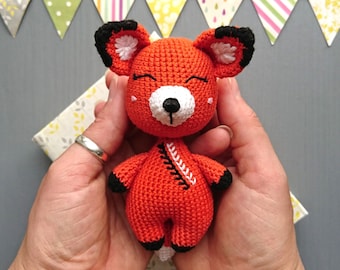 Crochet Fox Stuffed Animal: Personalized Cotton Nursery Decor