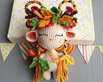 Crocheted Fall Fairy Doll: Personalized Amigurumi Nursery Decor