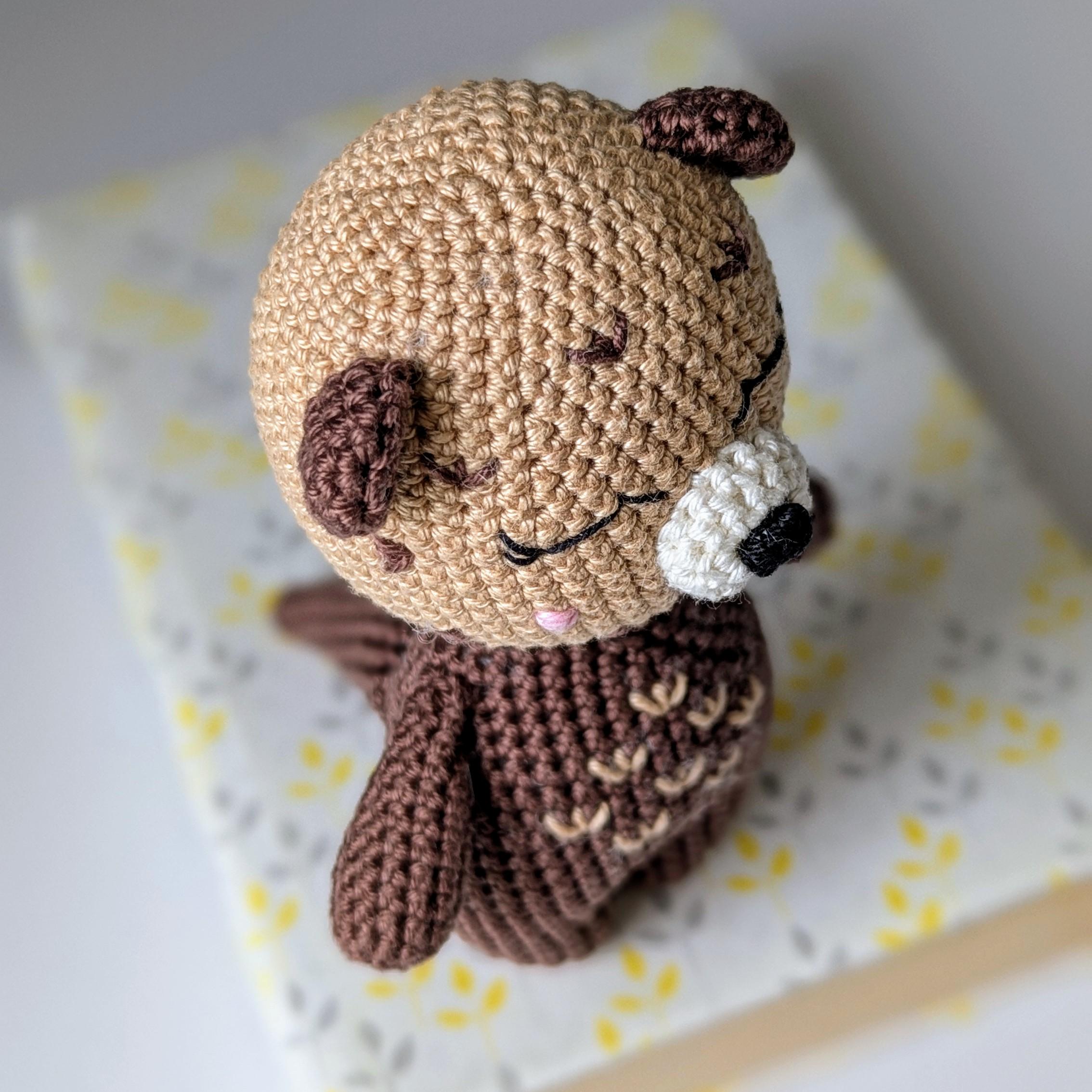 カワウソのぬいぐるみ - かぎ針編みのぬいぐるみ - 男女兼用誕生日