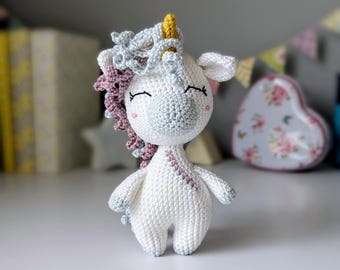 Crochet Unicorn Stuffed Animal: Cotton Amigurumi Keepsake