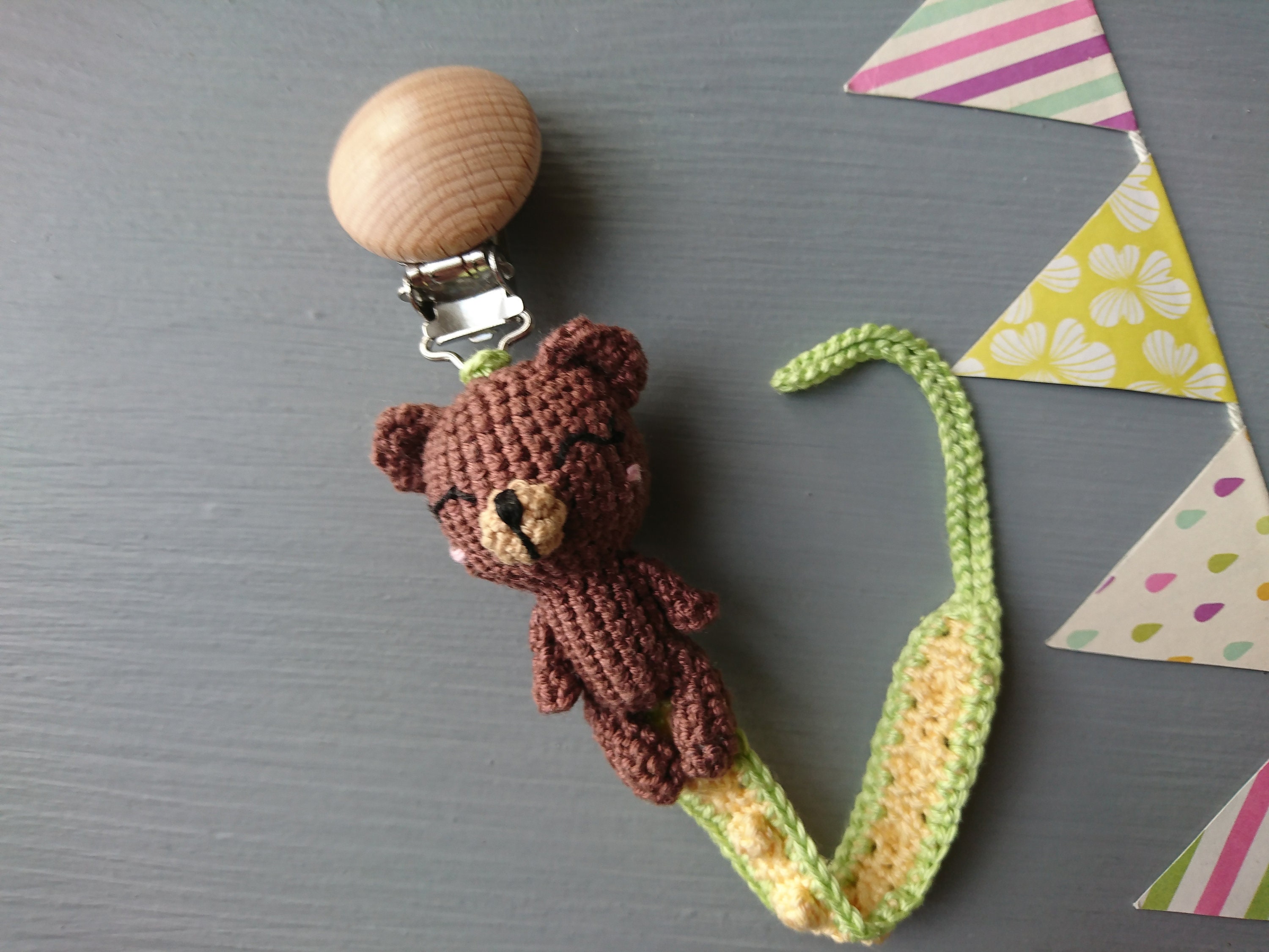 Chicken Pacifier Clip Animal Pacy Tether Double Sided Clip 