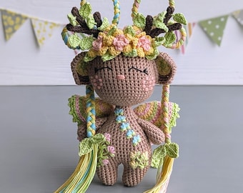 Crochet Fairy Doll: Personalized Cotton Kids Toy, Nursery Decor
