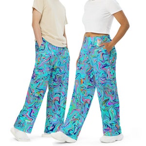 Unisex Wide Leg Pants, Trouser Pants, Casual Pants, Lounge Pants, Plus Size, 2XS-6XL, Print Pants, Pull On Pants, Men&#39;s, Women&#39;s Pants