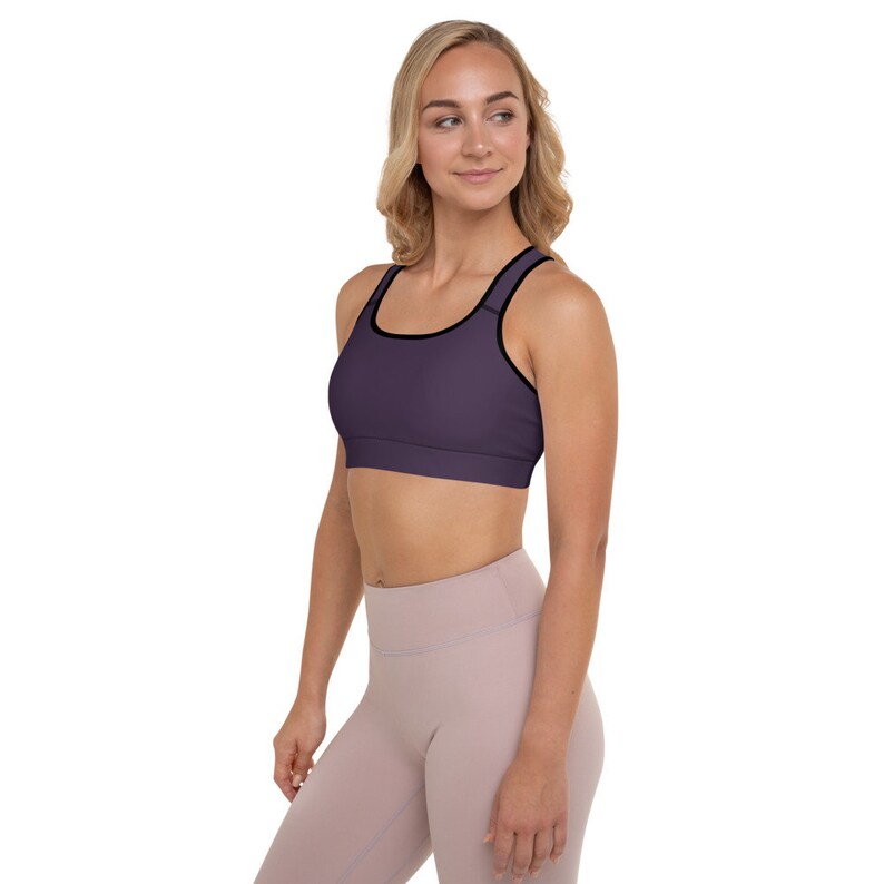 Sportswear Bras Graphic Womens Padded Sports Bra Racerback Print Activewear Sleeveless Plus Size Purple Eggplant Colorful Spandex