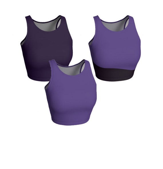 purple yoga top
