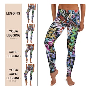 Graffiti Maze Leggings - Designed By Squeaky Chimp T-shirts & Leggings