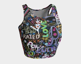 Damen athletisch sitzendes Crop Top, ärmellos, Basic, Gym Wear, Weich, Sommer, Minimalist Tank, Sportlich