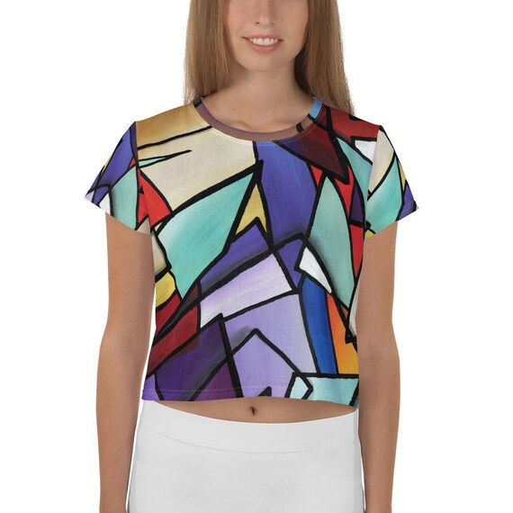 plus size graphic crop tops