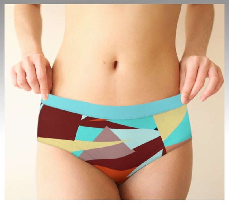 Colorblock Booty Underwear Custom Womens Colorful Cheeky Briefs Ladies Underwear Peachskin Jersey Panties