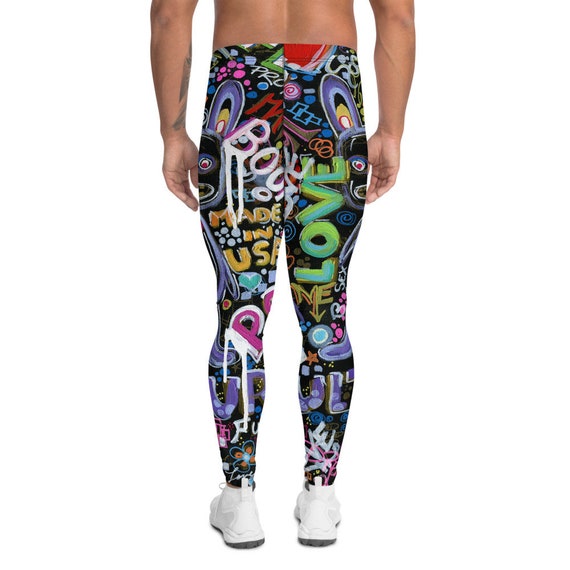 Men s Leggings Yoga Leggings Graffiti Print Leggings Athletic Pants Sportswear Gym Leggings Men s Tights Plus Size XS 3XL Gifts Etsy