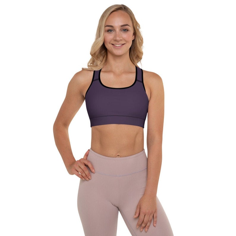 Sportswear Bras Graphic Womens Padded Sports Bra Racerback Print Activewear Sleeveless Plus Size Purple Eggplant Colorful Spandex