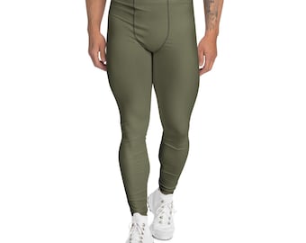 Men's Leggings, XS-3X Plus, Yoga, Fitness, Gym Athletic Tights, Dancer, Activewear, Base Layer