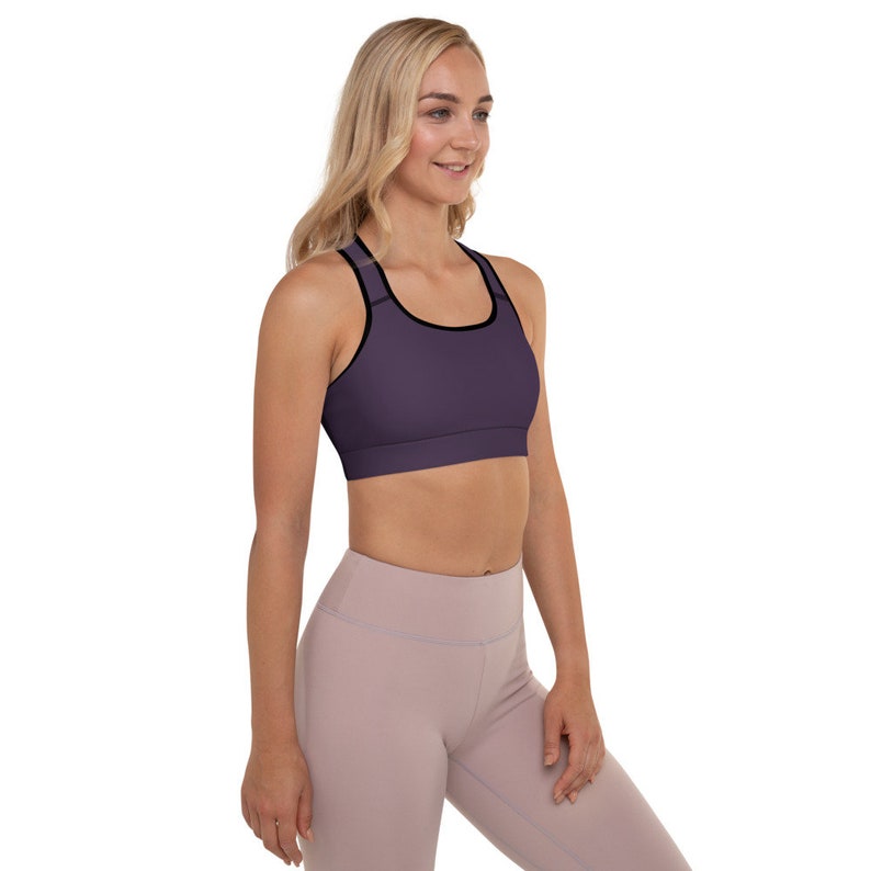 Sportswear Bras Graphic Womens Padded Sports Bra Racerback Print Activewear Sleeveless Plus Size Purple Eggplant Colorful Spandex