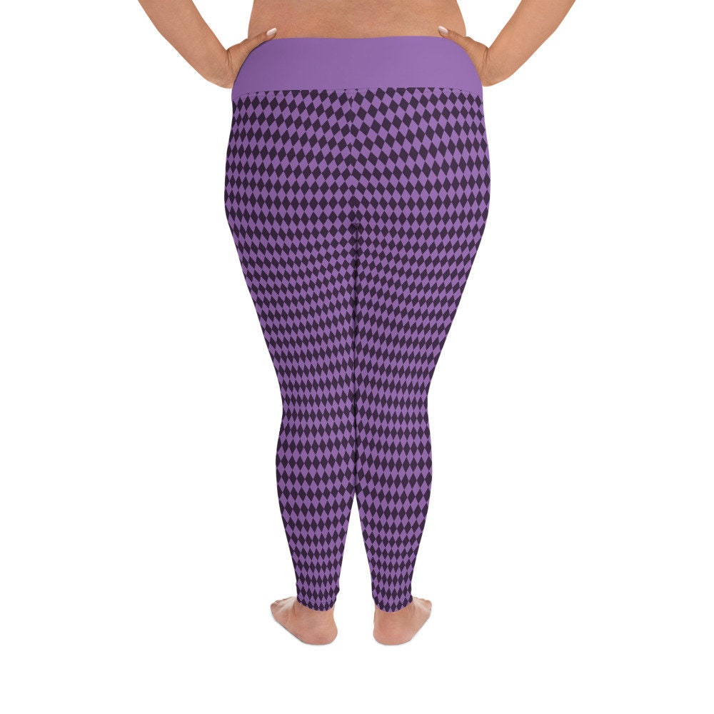 Plus Size High Waist Yoga Leggings Purple Leggings Purple | Etsy