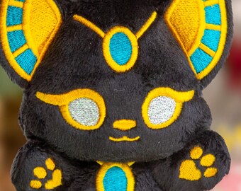 Bastet Cat SnuggleBean Plush - Littlefox's Toebeans Larger Size -  Ancient Egyptian Goddess Myth Stuffed Animal