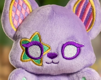 Raver Kitten-Fox Plush: 80s Punk Rock Stuffed Animal