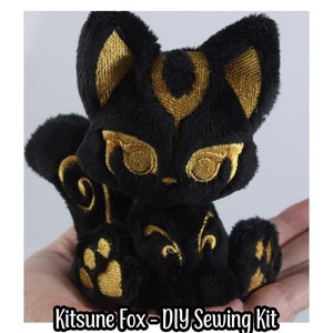 DIY KIT - Kitsune Plush - Littlefox&#39;s Toebeans -  Japanese Spirit Fox Stuffed Animal