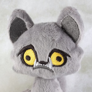 Weird Kitty Plush - Littlefox's Toebeans -  Wilfred Lykoi Cat Stuffed Animal - Handmade