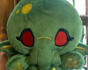 Cthulhu SnuggleBean Plush - Littlefox's Toebeans Larger Size - Cthulhu Ancient Arcane Monster Lovecraft Stuffed Animal