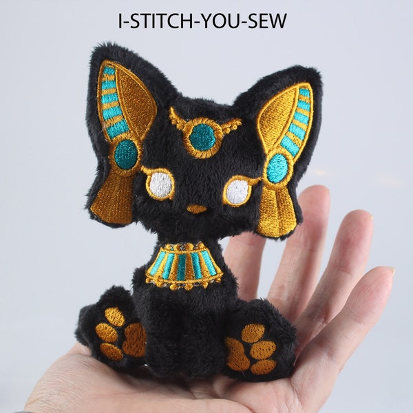 DIY KIT - Bast Plush - Littlefox's Toebeans -  Egyptian Cat Goddess Stuffed Animal