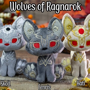 Wolves of Ragnarok - Fenris Plush - Littlefox&#39;s Toebeans - Norse Viking Ragnarok Wolf God Stuffed Animal