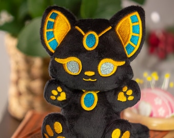 DIY Bastet Cat Snugglebean Plush Kit: Ancient Egyptian Goddess Stuffed Animal
