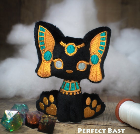 Egyptian Cat Bastet Tribal Pattern Vinyl Decal - 4 Inch Tall Bumper Sticker (Full Color) - View #10