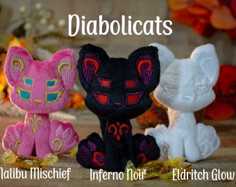 DiaboliCats Plush - Littlefox's Toebeans -  Haunted Ghoul Imp Hell Kitty Stuffed Animal